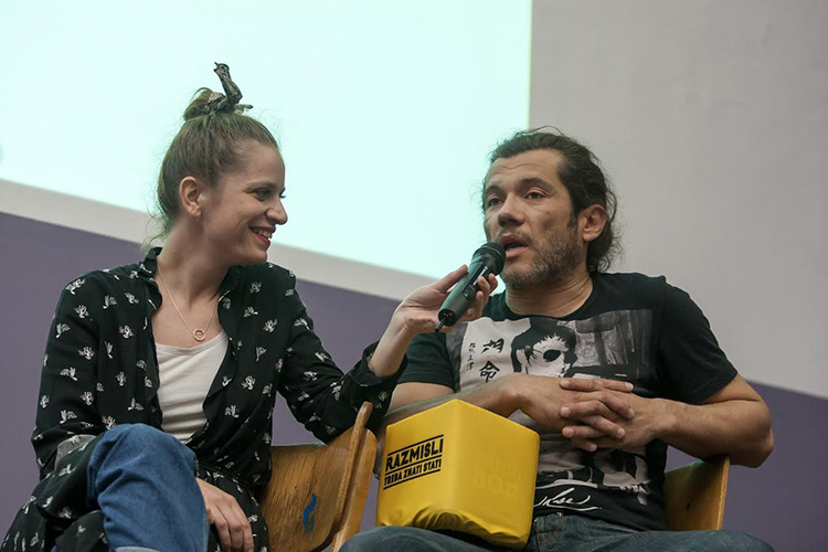 Varazdin, 180517 U kinu Gaj organiziran je edulkativni film za ucenike osnovnih skola o utjecaju alkohola. Film Roberta Knjaza promovirali su Mario Petrekovic i Josipa Gelo. Foto: Zeljko Hajdinjak / Cropix