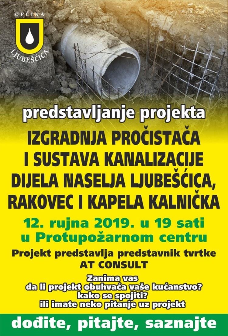 Predstavljanje projekta-pročistač i sustav kanalizacije 12.9.2019.